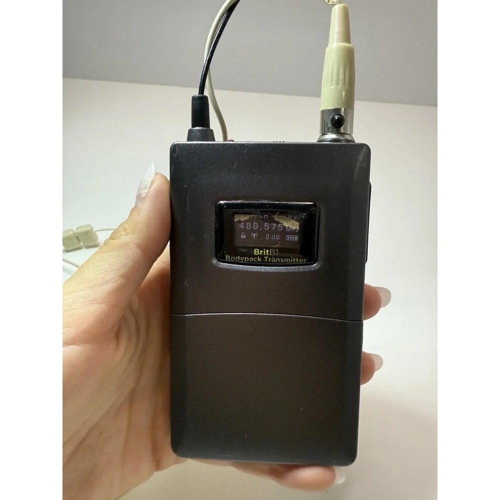 BritB1 Wireless UHF Bodypack Transmitter with Headset Mic 480.575 MHz